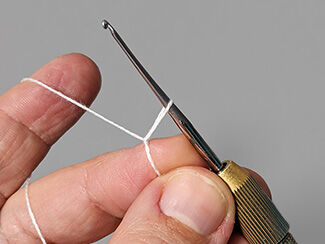 a simple loop over a crochet hook